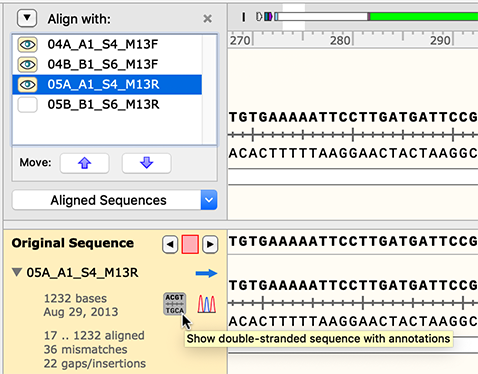 sequence alignment snapgene